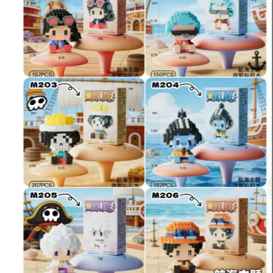 Bloco De Construção Da Série m195-m214 , Brinquedos Náuticos De Desenhos Animados , Presentes Para Festivais