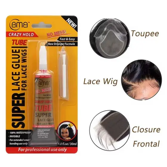 Cola BMB Super Forte Lace Transparente Para Perucas A Prova D'água Hold Tube Super