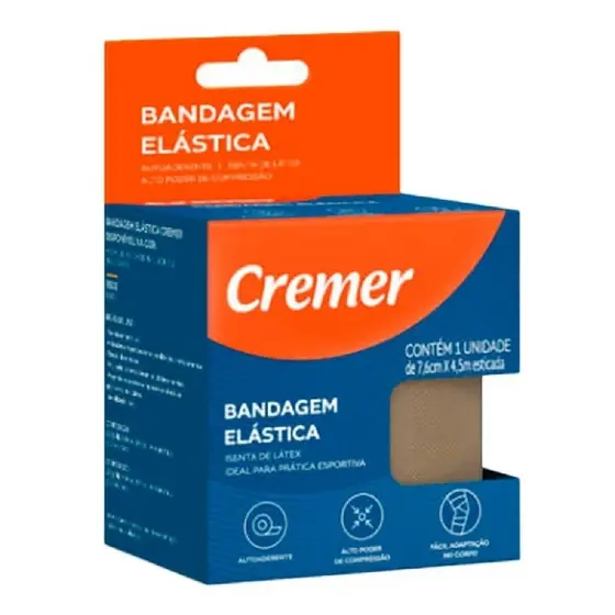 Bandagem Elastica Cremer Autoaderente 7,6cmx4,5m