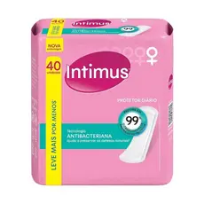 Protetor Diario Intimus Tecnologia Antibacteriana 40 Unidades Leve Mais Pague Menos