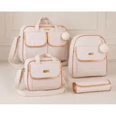 Kit 3 Bolsas Maternidade Mochila Trocador Impermeável