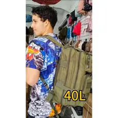 Mochila militar tática, 30L, 40L, 50L, reforçada e impermeável, inclui uma bandeira!