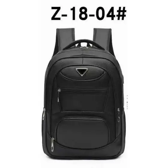 Mochila Couro PU Grande Executiva Para Notebook Trabalho Faculdade Reforçada Cabo De Aço