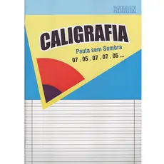Caderno De Caligrafia Pauta S/ Sombra - Brochura Capa Flexível - 60 Folhas - Ágape