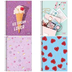 Caderno Espiral Capa Dura 10 Matérias - 160 Folhas - Vibe Feminino - Tilibra