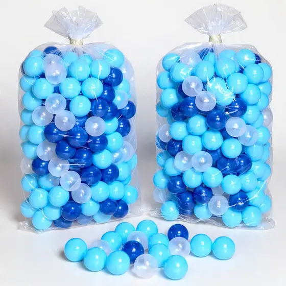 Kit 100 Bolinhas Piscina Azul Menino Para Brincar Qualquer Lugar