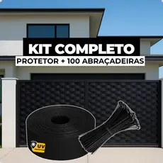 Protetor de Portão Cerca Preto até 50m e Presilha Abraçadeira Nylon Enforca Gato 100und