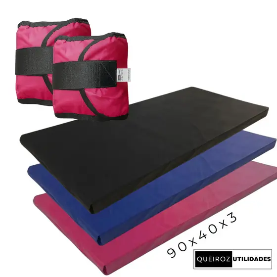 - Promo! Kit Par de Caneleira Rosa com Colchonete | Pesos de 500g até 5kg | Ideal para Treino em Casa ou Academia