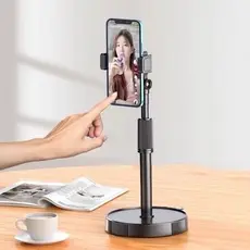 Suporte Tripé Celular Smartphone De Mesa Escritório 360º