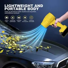 Soprador De Folhas Turbo Portátil Recarregável 48v Com Baterias Potente Limpeza Interna e Externa