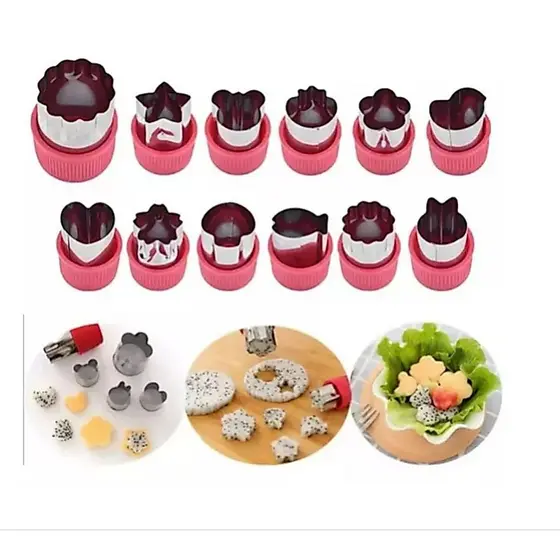 Kit 12 Moldes Pequenos Inox P/ Legumes Frutas Massas
