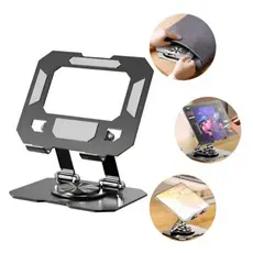 Suporte de Mesa para Tablet 360° Base Ajustável e Dobrável Suporte Ergonômico