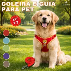 Coleira De Peitoral Cachorro Com Guia Para Caes e Gatos De Estimação Ajustável Filhotes Colete