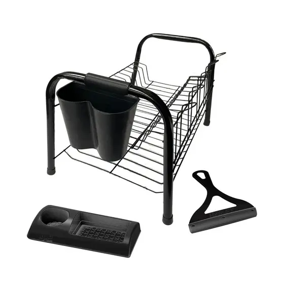 Kit Cozinha C/ Escorredor De Louça + Rodinho De Pia + Porta Detergente + Porta Talher Encaixável