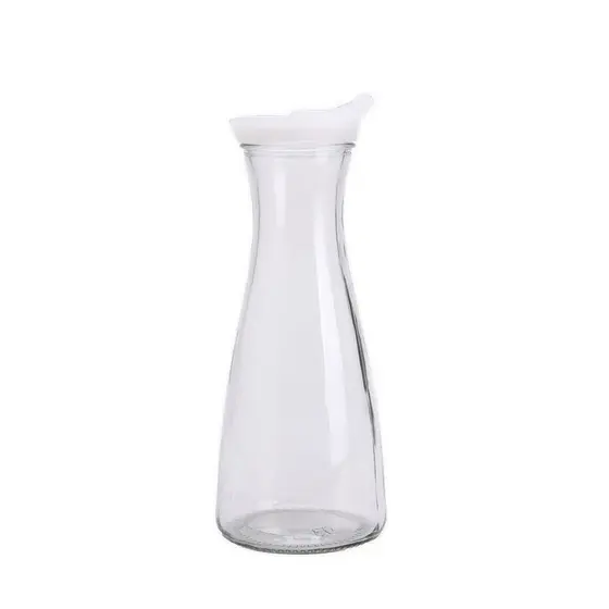 Jarra De Vidro Com Tampa Design Sofisticado Compacto Geladeira Suco Mesa Posta