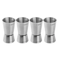 Kit 4 Dosador De Bebidas Medidor Inox Bartender Barmen 40/20ml Bar Restaurante