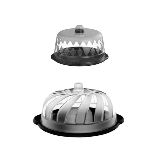 Conjunto Boleira E Queijeira Com Tampa Transparente Prático Design Elegante Versátil
