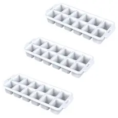 Kit 3 Formas De Gelo Branca Com 12 Espaços Design Moderno Sofisticado