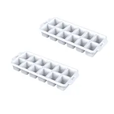 Kit 2 Formas De Gelo Branca Com 12 Espaços Versátil Design Moderno e Sofistic