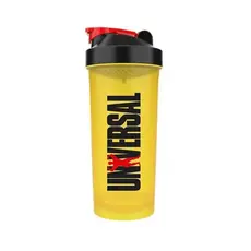 Coqueteleira Shakeira Universal Amarela 600ml Academia Treino Musculação Shake Design Exclusiva