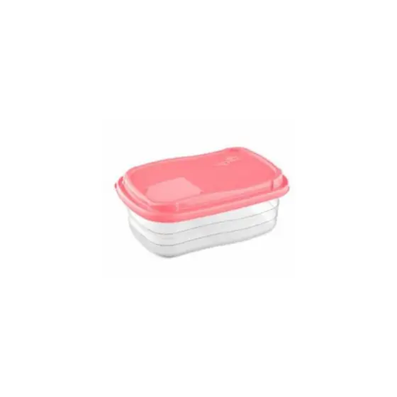 Pote Container Freezer 330ml Com Tampa Plástico Microondas Retangular Versátil Prático
