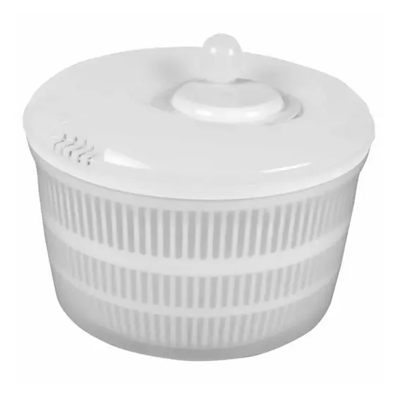 Seca Salada 4,5l Centrífuga Verduras Folhas Legumes Multiuso Plástico Giratório Resistente