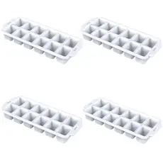 Kit 4 Formas De Gelo Branca Com 12 Espaços Design Moderno Sofisticado