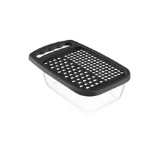Ralador De Legumes Com Dispenser 1350ML Preto Com Alça Cozinha Frios