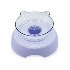 Comedouro Duplo Com Dispenser Bebedouro Para Água Formato Coração Rosa E Azul Para Pets