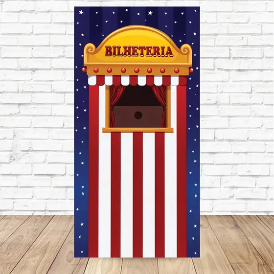 Capa para Painel Vertical Circo 2,20mx1,50m SEM Elástico Decorativa Sublimada