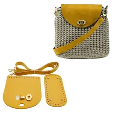 BO Crochet Purse Crafting Kit Alça Ajustável Base De Couro PU Para Bolsas Artesanais