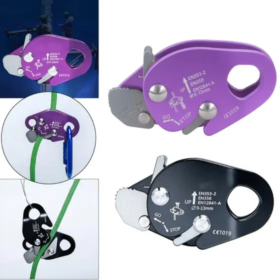 BO Corda Profissional Grab Falling Supressor Auto Lock Retardador Ascendente Descender