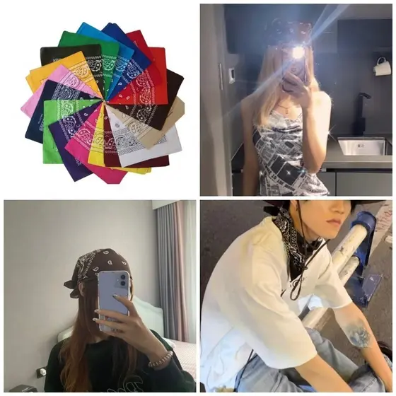 BO Hip Hop Lenços Bandanas De Algodão Lenço Ao Ar Livre Para Mulheres