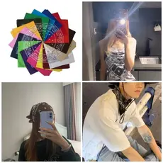 BO Hip Hop Lenços Bandanas De Algodão Lenço Ao Ar Livre Para Mulheres