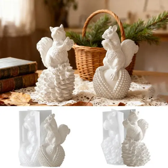 HAN A Rasgos Molde Jóias Forma Esquilo Moldes Textura Silicone Adequado Para Projetos E