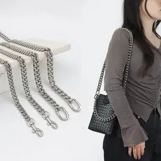 Acessórios De Corrente High-End Bags Bolsa Ultralight Silver Aluminum Metal Correia Metálica De Um Ombro