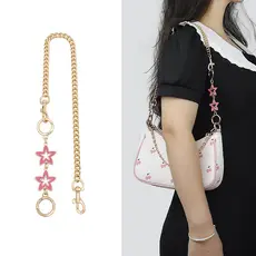 Mulheres Bolsa De Ombro Alças Extensor High-End Decorativo Substituição Axilas DIY Transformação Metal Curto Corrente