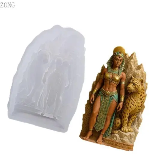 ZONG Deusa Do Egito Moldes Silicone Senhora Estatueta Para Casa Feriado