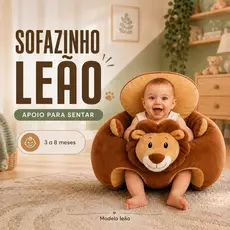 Assento para Bebê Sofazinho Infantil Apoio para Sentar Pelúcia Macio 3 a 8 Meses Presente