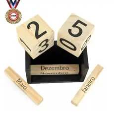 Calendário de Madeira - Decoração *Escritório *Quarto *Sala