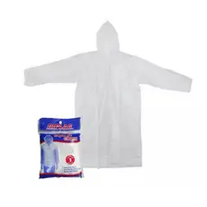 Kit com 6 pcs Capa de Chuva Descartavel Transparente Tamanho unico （Embalagem Aleatorio）