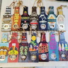 KIT 2 PLACA DECOR C/ ABRIDOR GARRAFA MDF 20X7 dia dos pai presentes