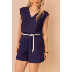 Conjunto Feminino Slim Plus Size Lua Shorts Linho Viscose com Cordão Moda Verão Casual Elegante