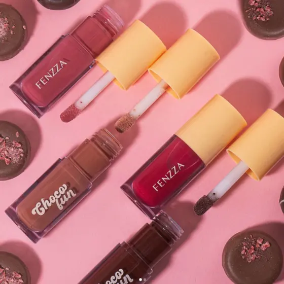 FENZZA LIP TINT CHOCO FUN GLOSS LABIAL GANACHE AU LAIT FLAN FONDUE hot sale