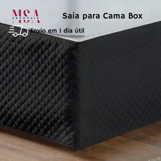 Saia de Cama Box Solteiro Casal Queen King Microfibra Matelado Ultrassônico Com Elástico