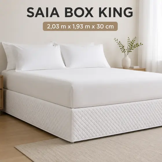 Saia Capa Box Cama King Com Elástico Tecido Microfibra 100% Poliéster Matelado Ultrassônico
