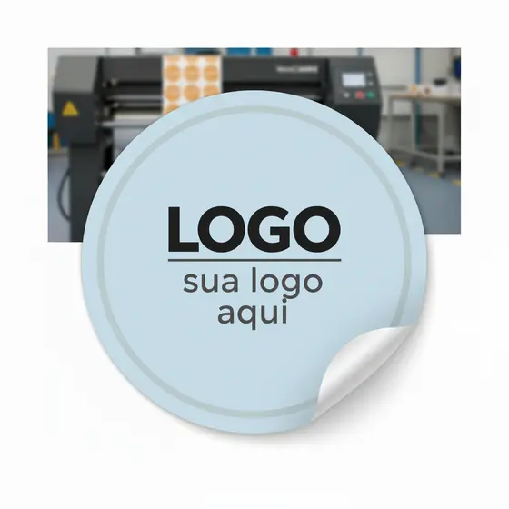 Adesivos de vinil 4x4 cm • 1000 unidades, 500, 300 ou 200 unidades a prova d´agua.
