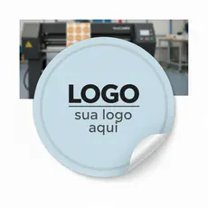 Adesivos de vinil 4x4 cm • 1000 unidades, 500, 300 ou 200 unidades a prova d´agua.