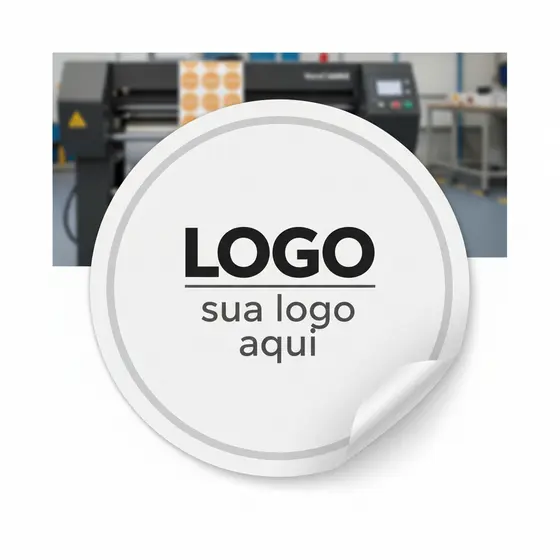 Adesivos Personalizados 2X2 cm - Etiquetas - Rótulos a prova d´agua