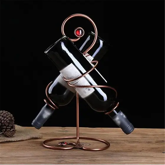 Suporte Para Garrafa De Vinhos Com 2 Compartimentos Decoração Vintage